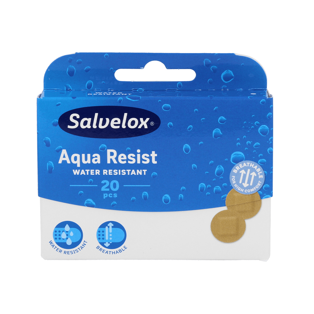 ▷Tiritas redondas Aqua resist Salvelox 20 uds - 【Botiquín Sans】