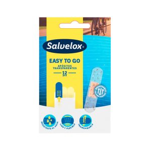 Apósito adhesivo easy to go transparente Salvelox 12 uds